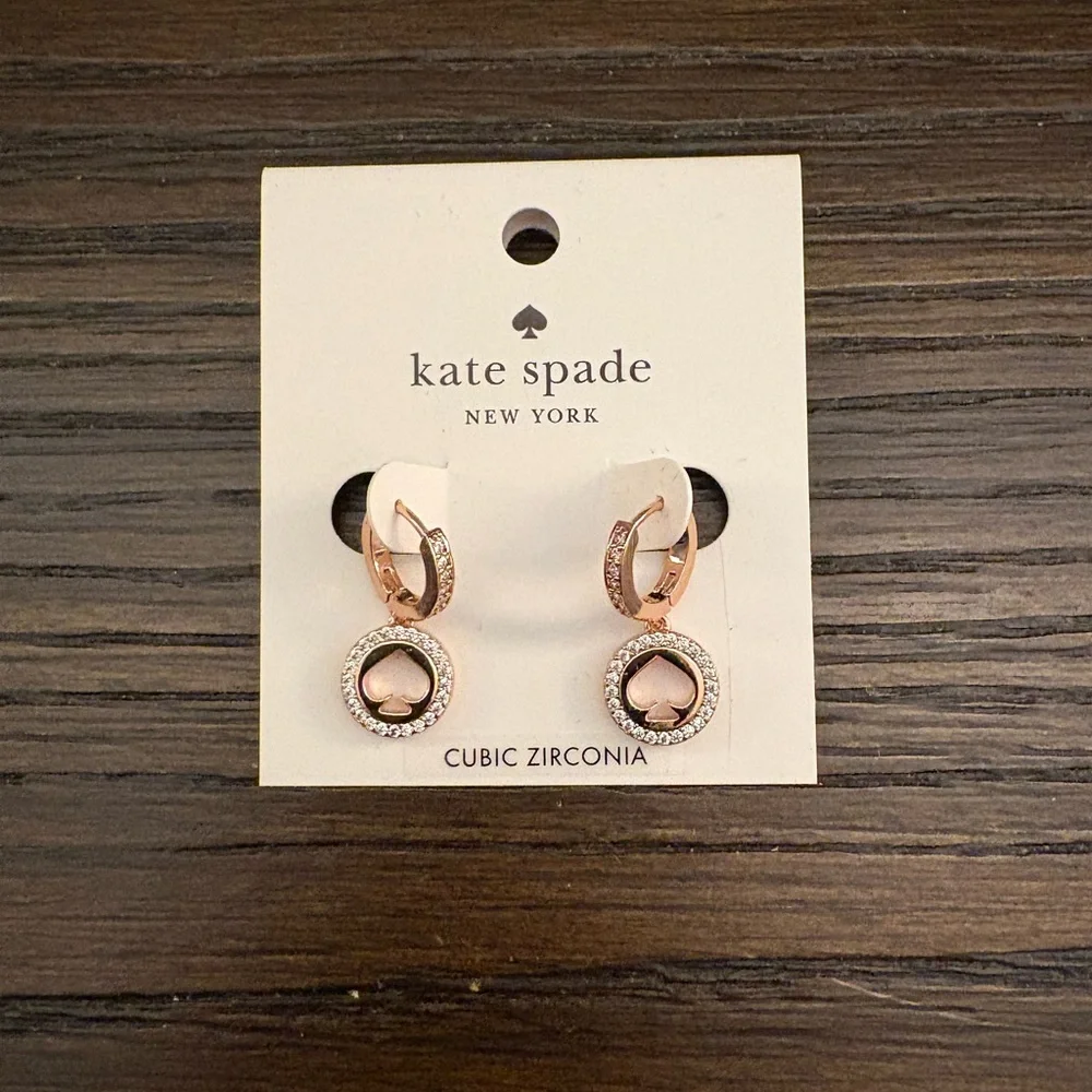 NEW Kate Spade rose gold earrings